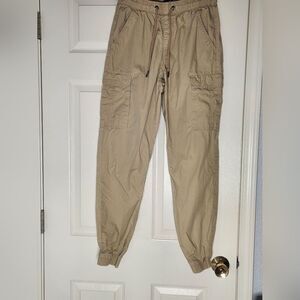 Inextenso M Beige Khaki Cargo Pockets 100% Cotton Women’s Pants